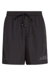 Amiri Black Cotton Short With Logo