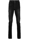 Amiri Logo-embroidered Skinny-cut Jeans In Black