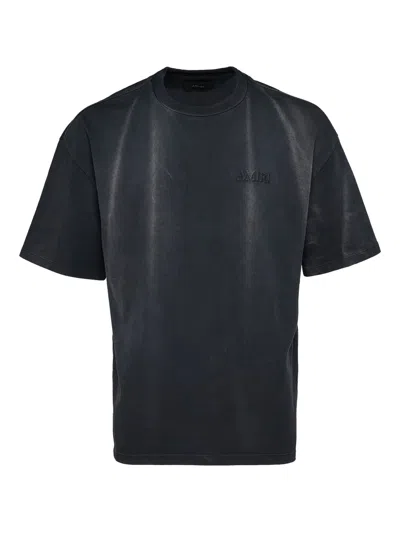 Amiri Logo-embroidered T-shirt In Black