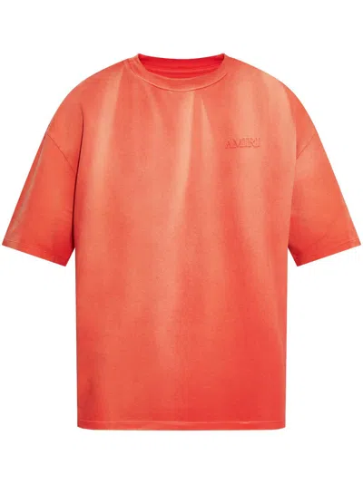 Amiri Logo-embroidered T-shirt In Rot
