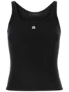 Amiri Black Stretch Cotton Blend Tank Top In Black
