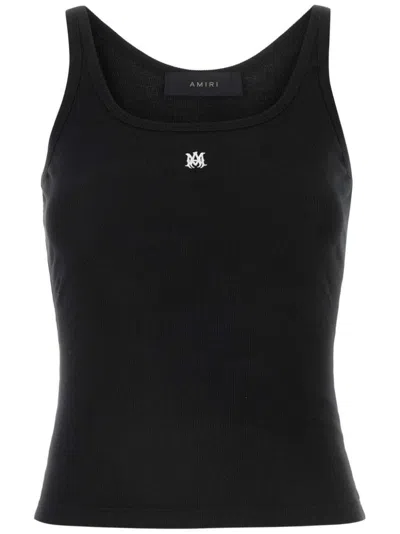 Amiri Black Stretch Cotton Blend Tank Top