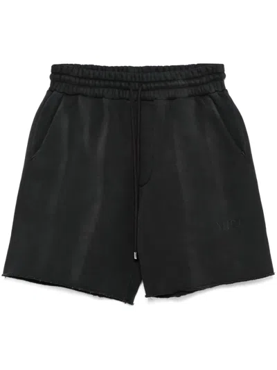 Amiri Logo-embroidered Track Shorts In Black