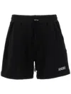 Amiri Black Cotton Short With Logo In Black