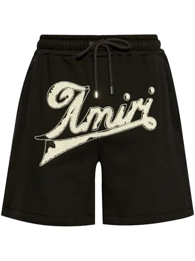Amiri Logo-embroidered Track Shorts In Schwarz