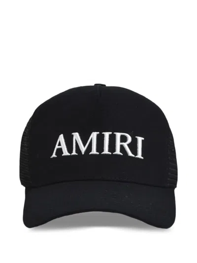 Amiri Logo-embroidered Trucker Cap In Black