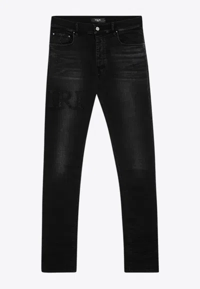 Amiri Logo Embroidered Vintage Skinny Jeans