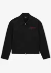 Amiri Logo-embroidered Jacket In Black