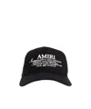 Amiri Spirit Black Baseball Cap With Logo Embroidery On The Front In Cotton Man