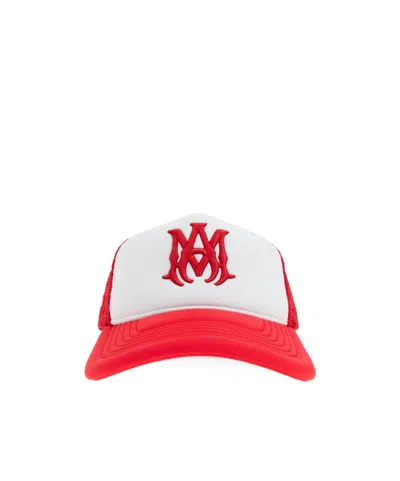 AMIRI LOGO-EMBROIDERED MESH TRUCKER CAP
