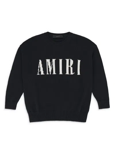 Amiri Kids' Logo-intarsia Sweater In Black