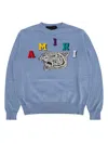 Amiri Round Neck Sweater In Blue