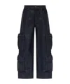 Amiri Black Baggy Cargo Jeans In Black