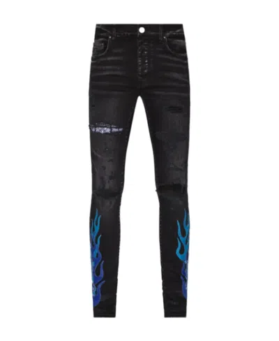 Amiri Logo Jeans In Black