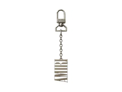 Pre-owned Amiri Logo Keychain In Silver