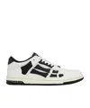 Amiri 'skel Top Low' White And Black Sneaker With Logo Patch On The Tongue And Contrasting Details On The In White