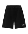Amiri Black Cotton Short With Logo In Black