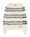 Amiri Logo Long-sleeved Sweater In White