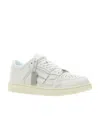 Amiri Pacific Bones Leather Panelled Sneakers In White