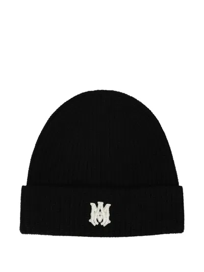 Amiri Logo-patch Beanie Hat In Black