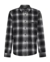 Amiri Logo-patch Check-print Shirt In Black