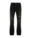 Amiri Black Straight-leg Jeans With Patches In Black