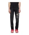 Amiri Black Dream Team Skinny Jeans In Black