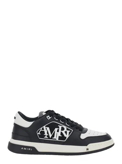 Amiri Logo Patch Mini Low Top Sneaker With Perforated Toe And Lace-up Closure In Black