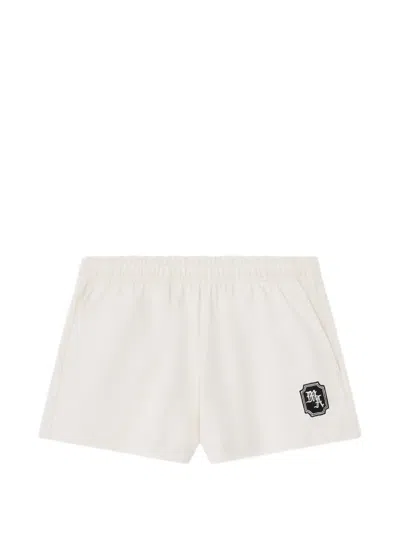 Amiri Logo-patch Mini Shorts In White