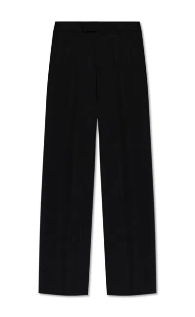 Amiri Logo Patch Tapered Trousers In Black
