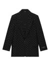 Amiri Logo-pattern Blazer In Black