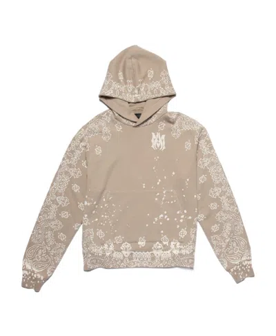 Amiri Logo-print Bandana Hoodie In Nude