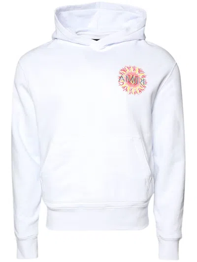 Amiri Logo-print Cotton Hoodie In White