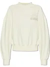 Amiri Starburst Crop Crewneck Sweatshirt In White