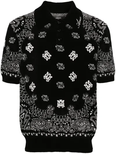 Amiri Logo-print Cotton T-shirt In 黑色