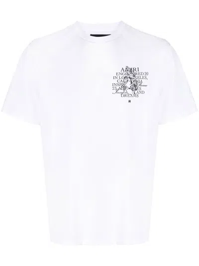 Amiri Logo-print Cotton T-shirt In White