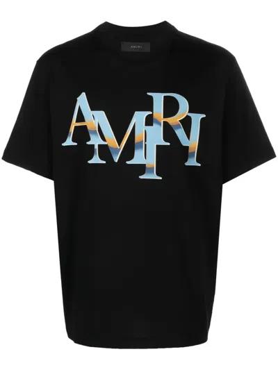 Amiri Logo-print Cotton T-shirt In Black