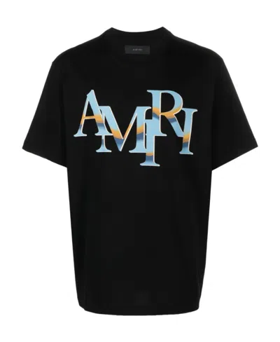 Amiri Logo-print Cotton T-shirt In Black