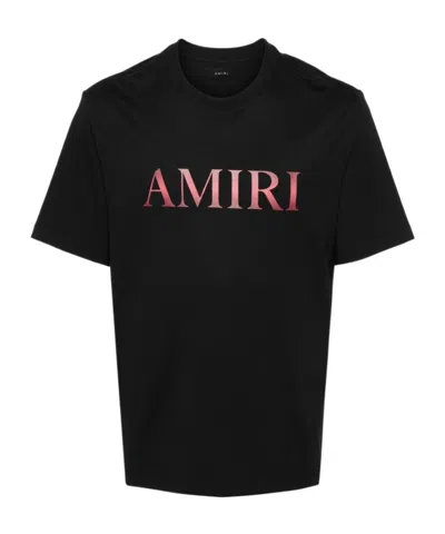 Amiri Black T-shirt With Logo Lettering Print