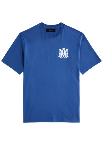 Amiri Logo-print Cotton T-shirt In Blue