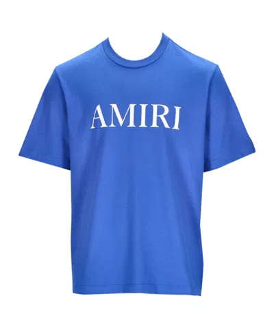 Amiri Logo-print Cotton T-shirt In Blue
