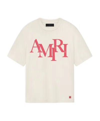 Amiri Logo-print Cotton T-shirt In White
