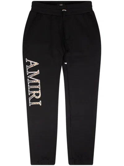 Amiri Logo-print Cotton Track Pants In Black