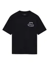 Amiri Black Crewneck T-shirt With Logo Lettering On The Front And Maxi Logo Print On The Rear In Cotton Ma In Black