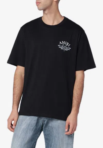 AMIRI LOGO PRINT CREWNECK T-SHIRT