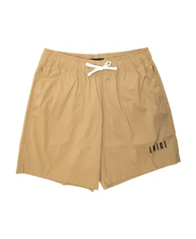 Amiri Logo-print Drawstring Bermuda Shorts In Nude
