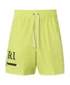 Amiri Logo-print Drawstring Swim Shorts In Yellow