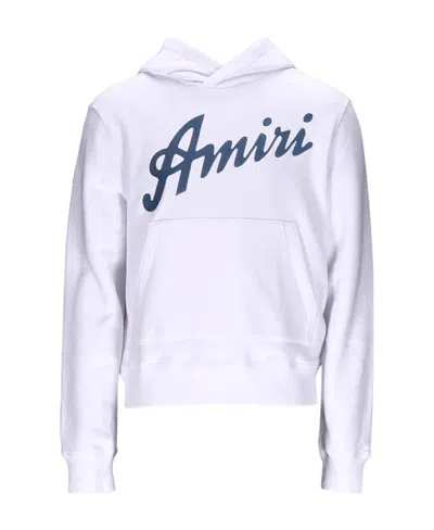 Amiri Logo-print Hoodie In White