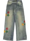 Amiri Logo-print Jeans In Blue