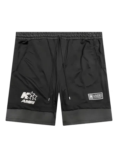 Amiri Logo-print Mesh Basketball Shorts In Black